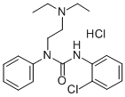 Urea, 1-(o-chlorophenyl)-3-(2-(diethylamino)ethyl)-3-phenyl-, hydrochl oride Struktur