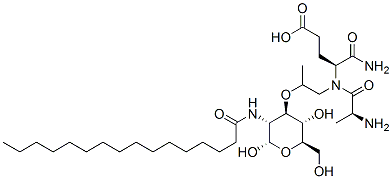 N-palmitoylmuramyl-alanyl-isoglutamine Struktur