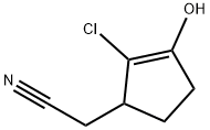 2-Cyclopentene-1-acetonitrile,  2-chloro-3-hydroxy- Struktur