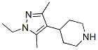 Piperidine, 4-(1-ethyl-3,5-dimethyl-1H-pyrazol-4-yl)- (9CI) Struktur