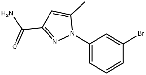 1-(3-bromophenyl)-5-methyl-1H-pyrazole-3-carboxamide Struktur