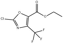 ETHYL-2-CHLORO-4-(TRIFLUOROMETHYL)OXAZOLE-5-CARBOXYLATE Struktur