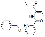 (Z)-2-[(Z)-2-(Benzyloxycarbonylamino)-2-butenoylamino]-2-butenoic acid methyl ester Struktur