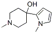 1-methyl-4-(1-methylpyrrol-2-yl)-4-piperidinol Struktur