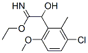 Benzeneethanimidic  acid,  3-chloro--alpha--hydroxy-6-methoxy-2-methyl-,  ethyl  ester  (9CI) Struktur