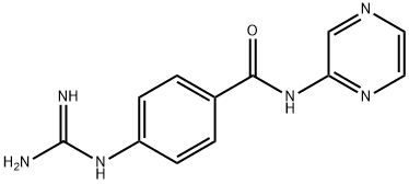 Benzamide, 4-[(aminoiminomethyl)amino]-N-pyrazinyl- (9CI) Struktur