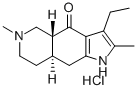 4H-Pyrrolo(2,3-g)isoquinolin-4-one, 1,4a,5,6,7,8,8a,9-octahydro-2,6-di methyl-3-ethyl-, hydrochloride, trans-(+-)- Struktur