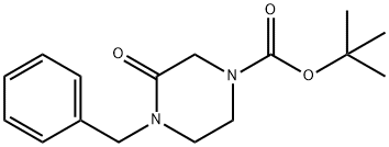 4-BENZYL-3-OXOPIPERAZINE-1-CARBOXYLIC ACID TERT-BUTYL ESTER Struktur