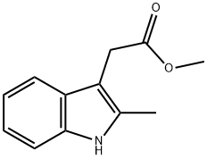 1H-Indole-3-acetic acid, 2-Methyl-, Methyl ester Struktur