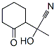 Cyclohexaneacetonitrile,  -alpha--hydroxy--alpha--methyl-2-oxo- Struktur