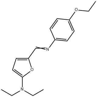 2-Furanamine,  5-[[(4-ethoxyphenyl)imino]methyl]-N,N-diethyl- Struktur