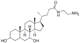 N-(2-aminoethyl)-3,7-dihydroxycholan-24-amide Struktur