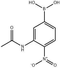 3-Acetamido-4-nitrophenylboronic acid Struktur