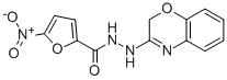 2-Furancarboxylic acid, 5-nitro-, 2-(2H-1,4-benzoxazin-3-yl)hydrazide Struktur