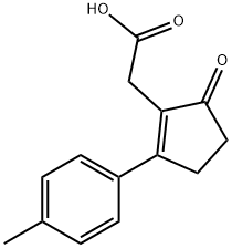 (5-OXO-2-P-TOLYL-CYCLOPENT-1-ENYL)-ACETIC ACID Struktur