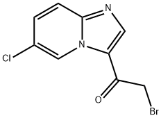 2-broMo-1-(6-chloroH-iMidazo[1,2-a]pyridin-3-yl)ethanone Struktur