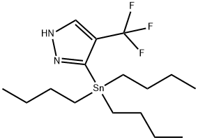 4-(Trifluoromethyl)-5-(tributylstannyl)pyrazole Struktur