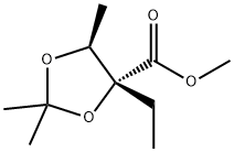 1,3-Dioxolane-4-carboxylicacid,4-ethyl-2,2,5-trimethyl-,methylester,(4R,5S)-(9CI) Struktur