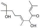 5,10-Dihydroxy-2,6,10-trimethyl-2,6,11-dodecatrien-4-one Struktur