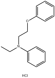 N-ethyl-N-(2-phenoxyethyl)aniline, hydrochloride Struktur