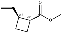 Cyclobutanecarboxylic acid, 2-ethenyl-, methyl ester, trans- (9CI) Struktur