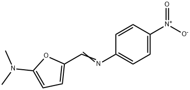 2-Furanamine,  N,N-dimethyl-5-[[(4-nitrophenyl)imino]methyl]- Struktur