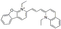 Benzofuro[2,3-b]pyridinium,  1-ethyl-2-[3-(1-ethyl-2(1H)-quinolinylidene)-1-propenyl]-  (9CI) Struktur