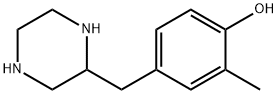 Phenol, 2-methyl-4-(2-piperazinylmethyl)- (9CI) Struktur