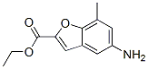 2-Benzofurancarboxylicacid,5-amino-7-methyl-,ethylester(9CI) Struktur