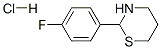 2-(4-fluorophenyl)-1,3-thiazinane hydrochloride Struktur