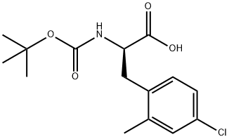 Boc-(2-Me-4Cl)Phe-OH (4-chloro-N-[(1,1-dimethylethoxy)carbonyl]-
2-methyl-D-Phenylalanine) Struktur