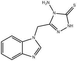 4-AMINO-5-(1H-BENZIMIDAZOL-1-YLMETHYL)-4H-1,2,4-TRIAZOLE-3-THIOL Struktur