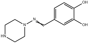 1,2-Benzenediol, 4-[(1-piperazinylimino)methyl]- (9CI) Struktur