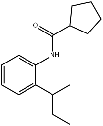 Cyclopentanecarboxamide, N-[2-(1-methylpropyl)phenyl]- (9CI) Struktur