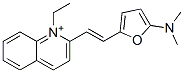 Quinolinium,  2-[2-[5-(dimethylamino)-2-furanyl]ethenyl]-1-ethyl- Struktur