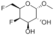 METHYL-4,6-DIDEOXY-4,6-DIFLUORO-ALPHA-D-GALACTOPYRANOSE Struktur