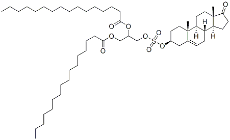 3-(((2,3-Bis((1-oxohexadecyl)oxy)propoxy)sulfonyl)oxy)androst-5-en-17- one (3beta(R))- Struktur