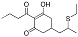 2-Cyclohexen-1-one,5-[2-(ethylthio)propyl]-3-hydroxy-2-(1-oxobutyl)- Struktur