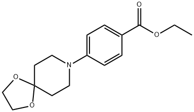 Benzoic acid, 4-(1,4-dioxa-8-azaspiro[4.5]dec-8-yl)-, ethyl ester Struktur