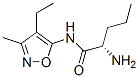 Pentanamide, 2-amino-N-(4-ethyl-3-methyl-5-isoxazolyl)-, (2S)- (9CI) Struktur