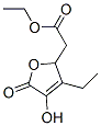 2-Furanacetic acid, 3-ethyl-2,5-dihydro-4-hydroxy-5-oxo-, ethyl ester (9CI) Struktur