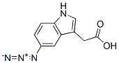 5-azido-1H-indole-3-acetic acid Struktur