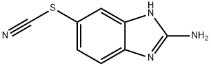 Thiocyanic acid, 2-amino-1H-benzimidazol-5-yl ester (9CI) Struktur