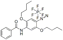 4-(benzoylamino)-2,5-dibutoxybenzenediazonium hexafluorophosphate  Struktur