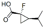 Cyclopropanecarboxylic acid, 1-fluoro-2-(1-methylethyl)-, cis- (9CI) Struktur