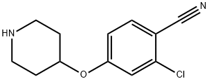 2-CHLORO-4-(PIPERIDIN-4-YLOXY)BENZONITRILE Struktur