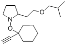 Pyrrolidine, 1-(1-((1-ethynylcyclohexyl)oxy)-2-(2-methylpropoxy)ethyl) - Struktur