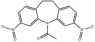 1-(3,7-Dinitro-10,11-dihydro-5H-dibenz[b,f]azepin-5-yl)ethanone Struktur