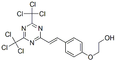 2-[4-[2-[4,6-bis(trichloromethyl)-1,3,5-triazin-2-yl]vinyl]phenoxy]ethanol Struktur