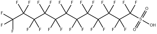 1,1,2,2,3,3,4,4,5,5,6,6,7,7,8,8,9,9,10,10,11,11,12,12,12-pentacosafluorododecane-1-sulphonic acid Struktur